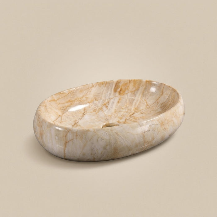 Vena, vasque en céramique effet marbre