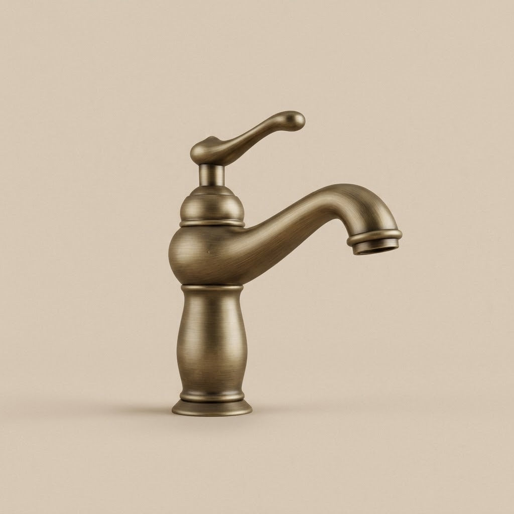 Patine, robinet en laiton bronze antique