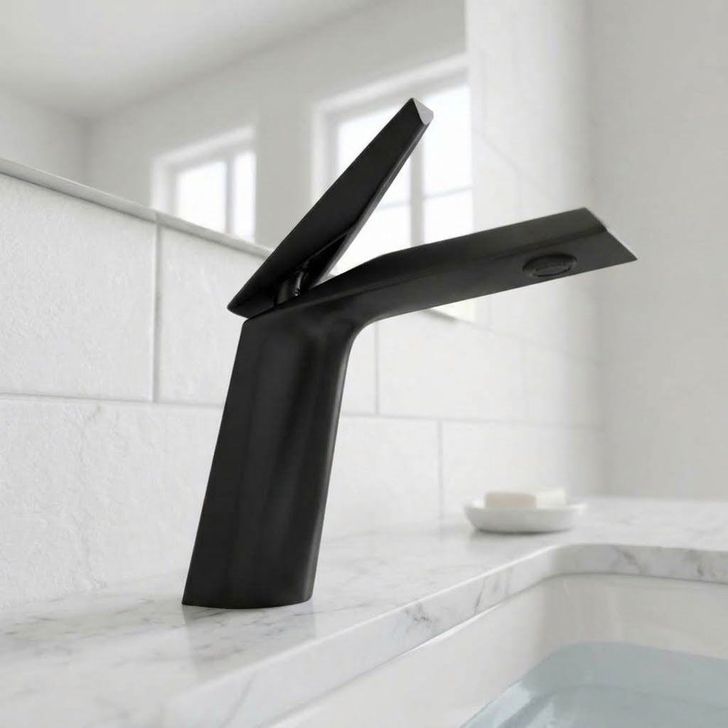 Biseau court, robinet de vasque en laiton, cinq finitions