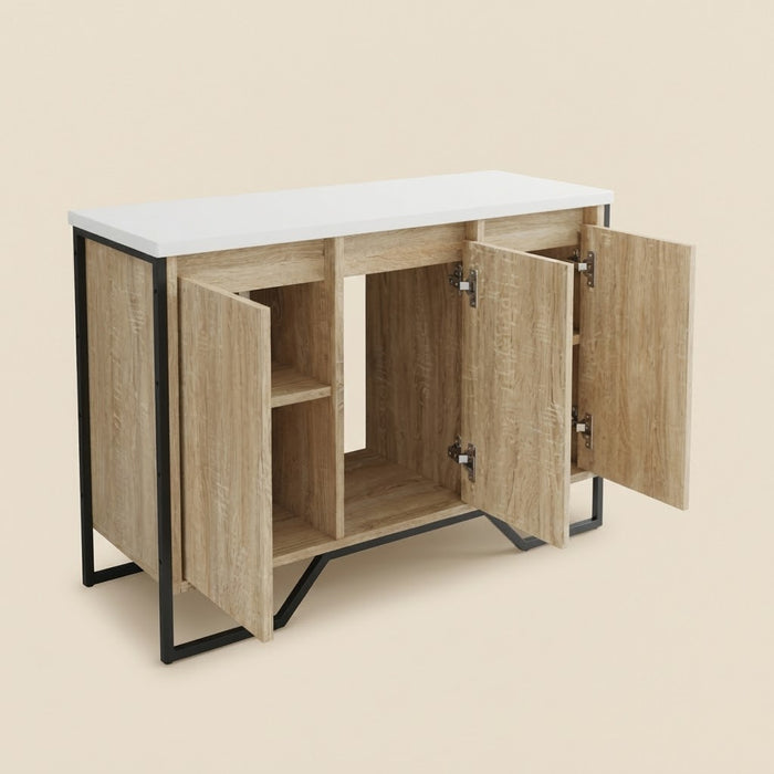 Digue, meuble de salle de bains 91 cm en chêne Sonoma